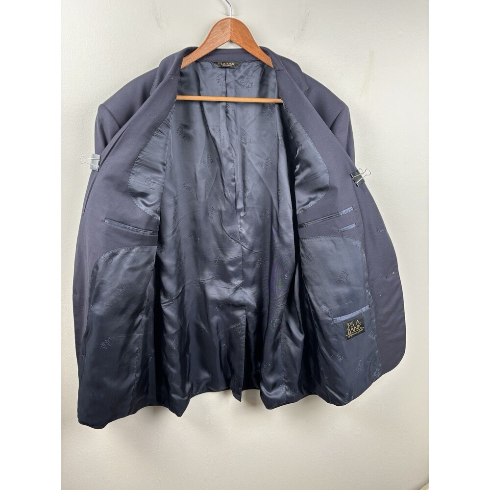 Jos A Bank Navy Blue Signature Gold 46S 100% Wool Blazer Sport Coat Jacket - Picture 7 of 9